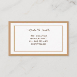 Klassieke, geborduurde oproepkaart contactkaartje