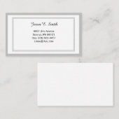 Klassieke, geborduurde oproepkaart contactkaartje (Voorkant / Achterkant)