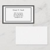 Klassieke, geborduurde oproepkaart contactkaartje (Voorkant / Achterkant)
