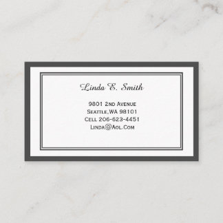 Klassieke, geborduurde oproepkaart contactkaartje