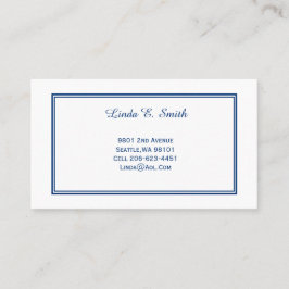 Klassieke, geborduurde oproepkaart contactkaartje