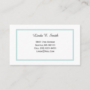 Klassieke, geborduurde oproepkaart contactkaartje