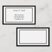 Klassieke, geborduurde oproepkaart contactkaartje (Voorkant / Achterkant)