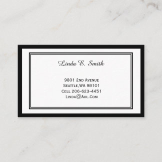 Klassieke, geborduurde oproepkaart contactkaartje