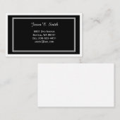 Klassieke, geborduurde oproepkaart visitekaartje (Voorkant / Achterkant)