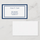 Klassieke, geborduurde oproepkaart visitekaartje (Voorkant / Achterkant)