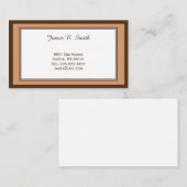 Klassieke, geborduurde oproepkaart visitekaartje (Voorkant / Achterkant)