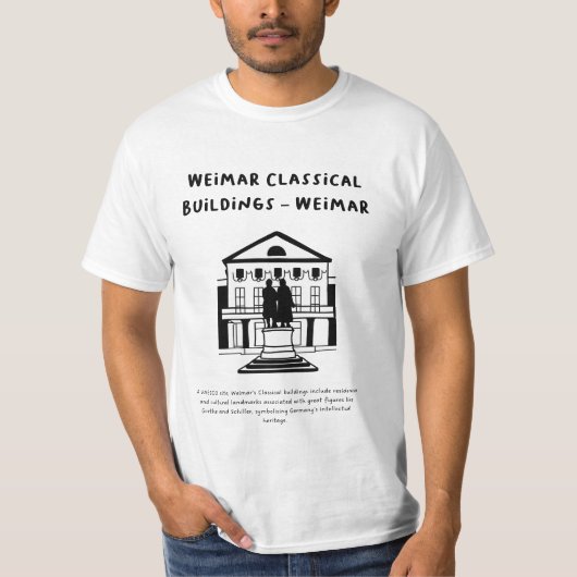 Klassieke gebouwen van Weimar, Weimar | minimalist T-shirt (Voorkant)
