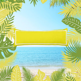 Klassieke geel met White Trim Body Pillow Lichaamskussen