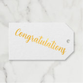 Klassieke Gefeliciteerd Calligraphy Cursive Script Cadeaulabels (Voorkant (horizontaal))