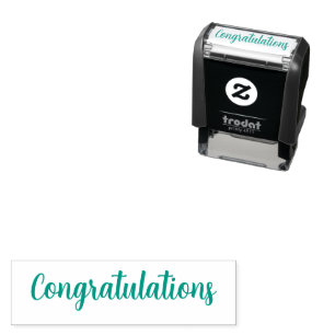 Klassieke Gefeliciteerd Calligraphy Cursive Script Zelfinktende Stempel