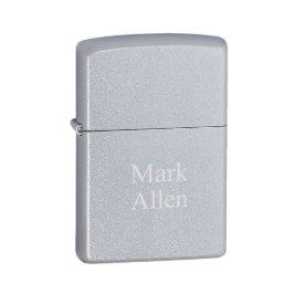 Klassieke gegraveerde Satin Chrome Zippo Lighter
