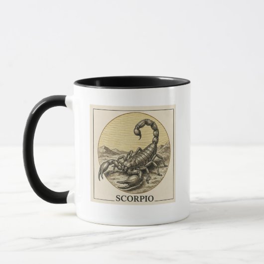 Klassieke gegraveerde Zodiac-beker - Schorpioen Mok (Links)