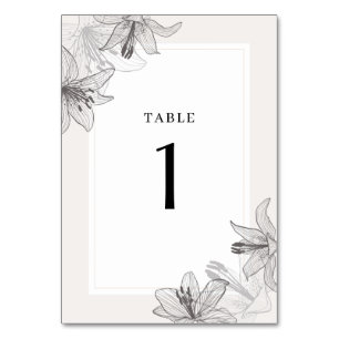 Klassieke geïllustreerde Floral Lilies Kaart