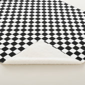 Klassieke gekalibreerde racesport: zwart wit sherpa deken (3/4)