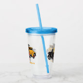 Klassieke gele auto 1931 acryl drinkbeker (Links)