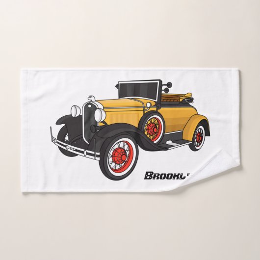 Klassieke gele auto 1931 bad handdoek (Handdoek)