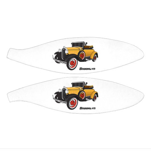 Klassieke gele auto 1931 basketbal (Panelen)