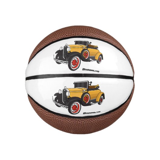 Klassieke gele auto 1931 basketbal (Voorkant)