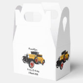 Klassieke gele auto 1931 bedankdoosjes (Geopend)