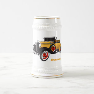 Klassieke gele auto 1931 bierpul