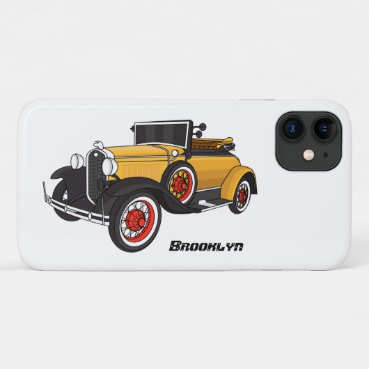 Klassieke gele auto 1931 Case-Mate iPhone case (Achterkant (horizontaal))