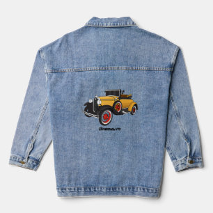 Klassieke gele auto 1931 denim jacket