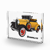 Klassieke gele auto 1931 fotoblokken (Rechts)