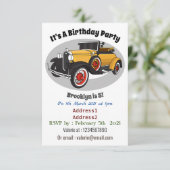 Klassieke gele auto 1931 kaart (Staand voorkant)