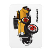 Klassieke gele auto 1931 magneet (Verticaal)