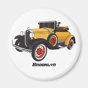 Klassieke gele auto 1931 magneet