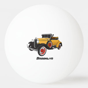 Klassieke gele auto 1931 pingpongbal