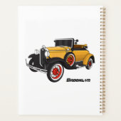 Klassieke gele auto 1931 planner (Achterkant)