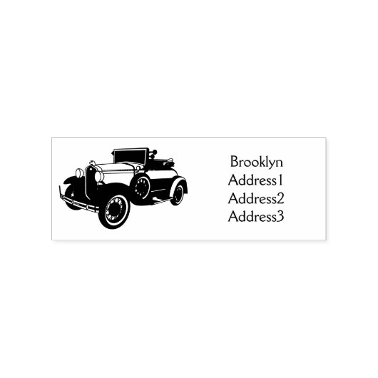 Klassieke gele auto 1931 rubberstempel (Afrduk)