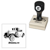 Klassieke gele auto 1931 rubberstempel (Gestempeld)