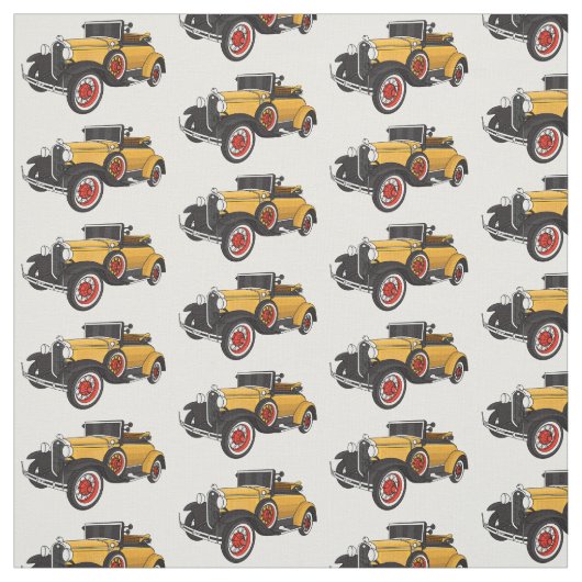 Klassieke gele auto 1931 stof (Swatch)