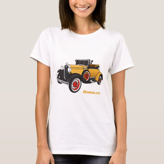 Klassieke gele auto 1931 t-shirt (Voorkant)