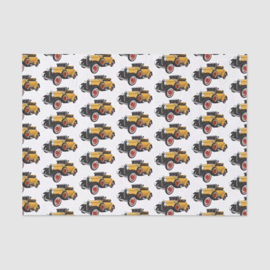 Klassieke gele auto 1931 tissuepapier (Voorkant)