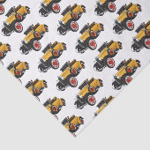 Klassieke gele auto 1931 tissuepapier (Detail)