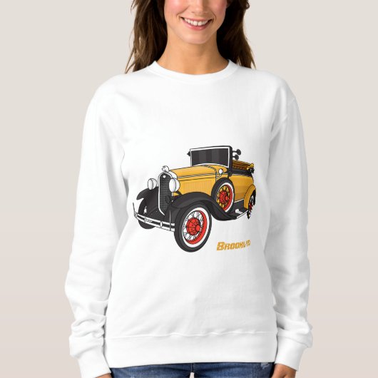 Klassieke gele auto 1931 trui (Voorkant)