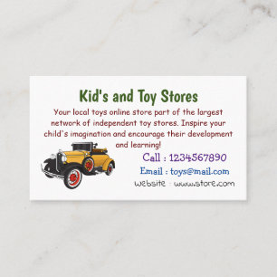 Klassieke gele auto 1931 visitekaartje