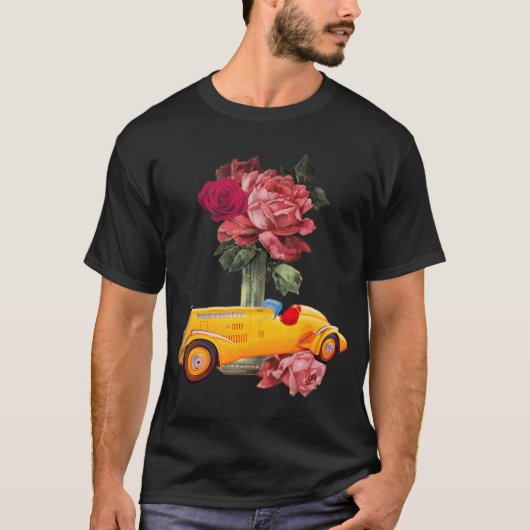 Klassieke gele auto t-shirt (Voorkant)