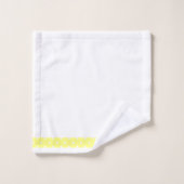 Klassieke Gele Band + Witte Stippen Bad Handdoek (Wasdoekje)