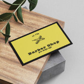Klassieke gele  Barber Tools Barbershop Visitekaartje