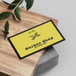 Klassieke gele Barber Tools Barbershop Visitekaartje