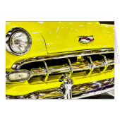 Klassieke gele Chevrolet Car Kaart (Voorkant Horizontaal)