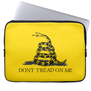 Klassieke Gele Gadsden Vlag Don't Tread on Me Laptop Sleeve
