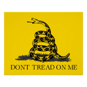 Klassieke Gele Gadsden Vlag Don't Tread on Me Perfect Poster