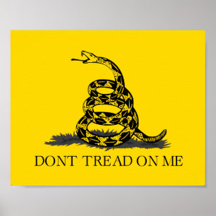 Klassieke Gele Gadsden Vlag Don't Tread on Me Poster