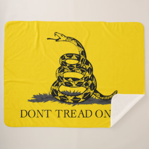 Klassieke Gele Gadsden Vlag Don't Tread on Me Sherpa Deken